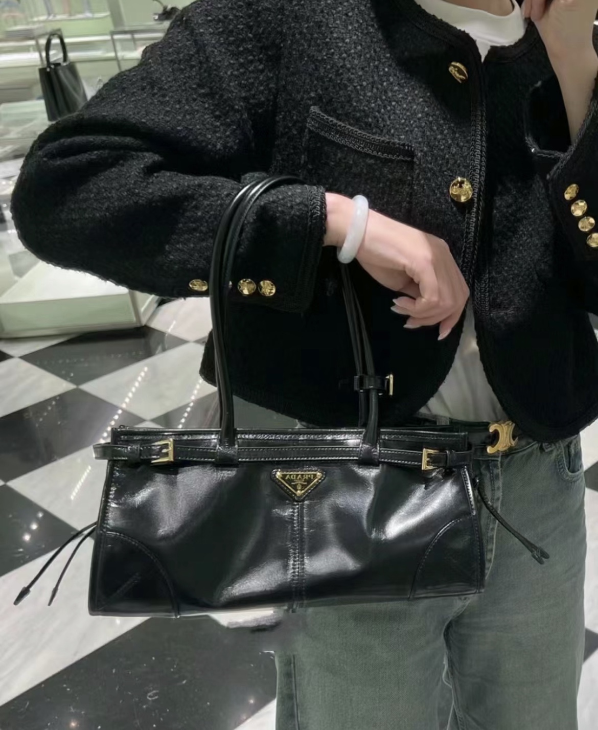prada Prada 2023 new product LuxSoft handbag large size 1BA426 original factory matched version counter