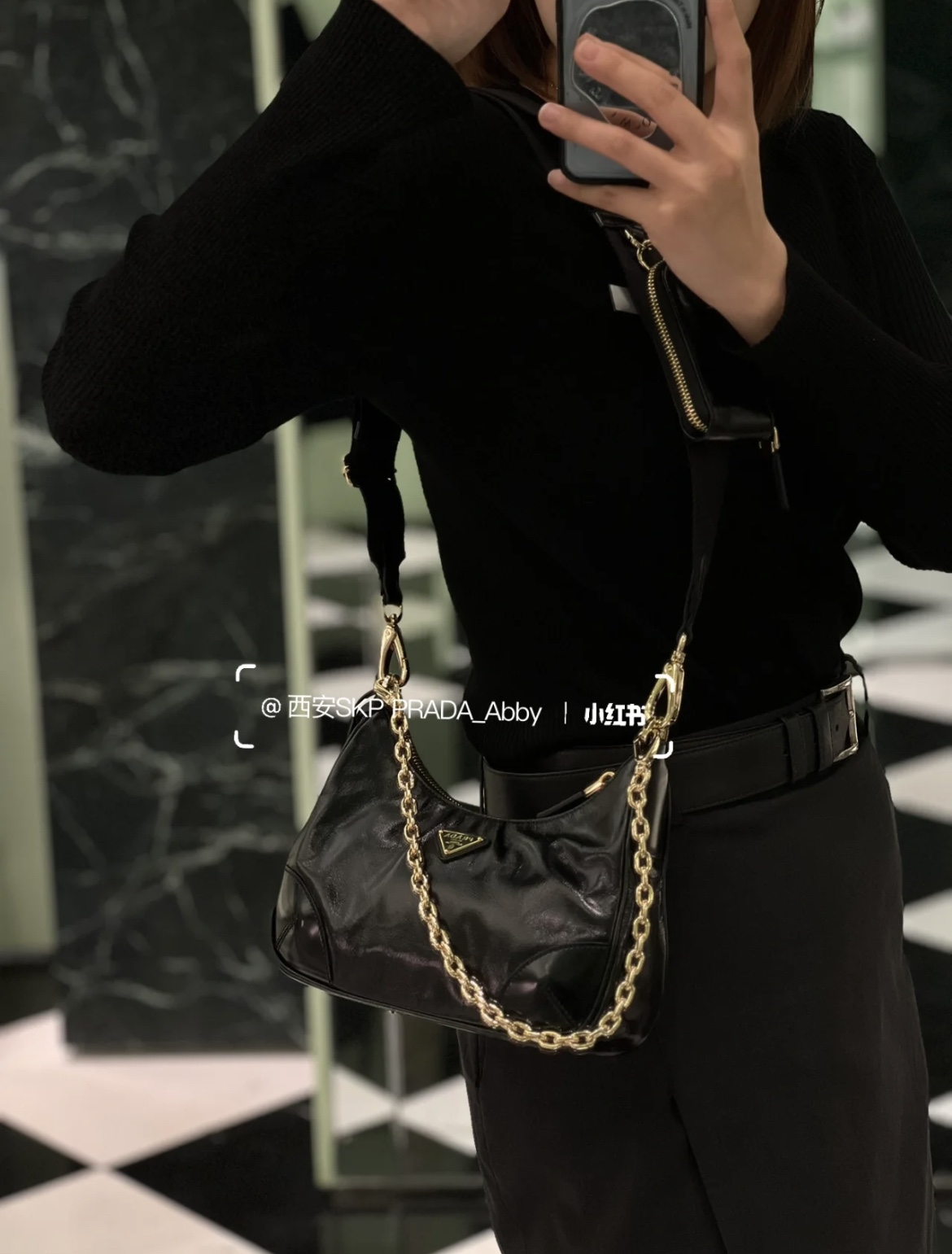 prada Prada 2023 new product LuxSoft handbag large size 1BA426 original factory matched version counter