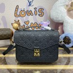 Louis Vuitton LV Pochette MeTis Bags Backpack Handbags Black Blue Dark Khaki Maroon Red White Empreinte​ M46613