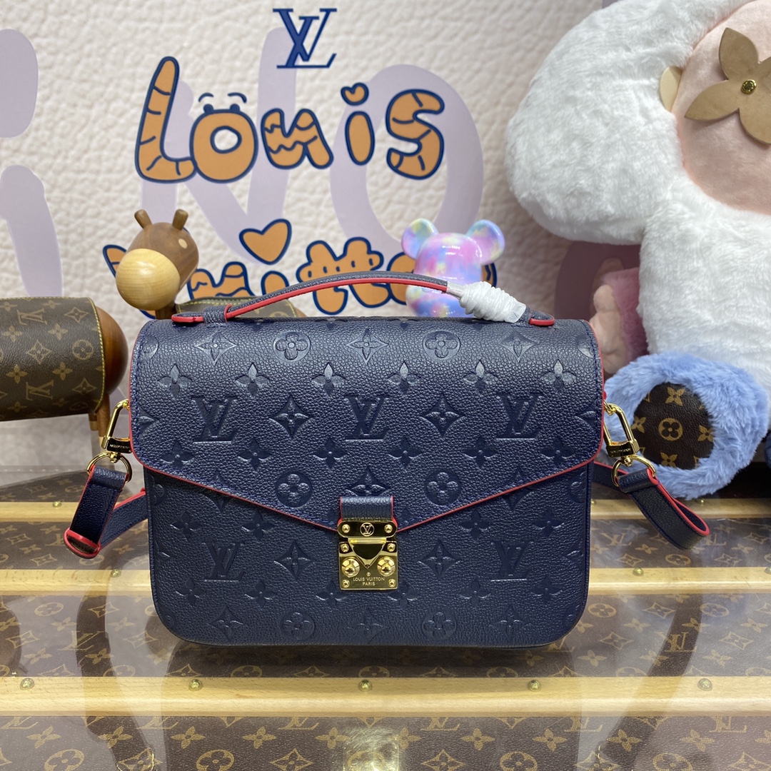 Louis Vuitton LV Pochette MeTis Luxury
 Bags Backpack Handbags Black Blue Dark Khaki Maroon Red White Empreinte​ M46613
