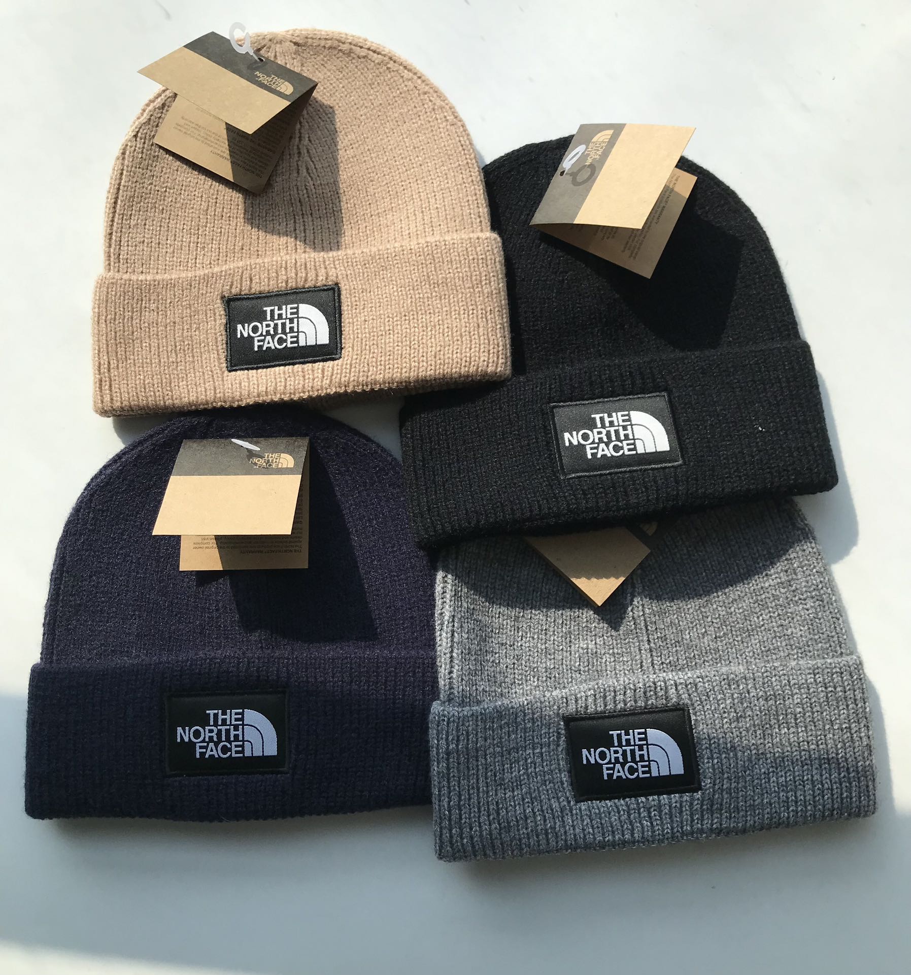 P35💰！🇯🇵北面爆款细线密织厚实保暖针织毛线帽！男女同款、北面贴布绣设计！如图4⃣️色！