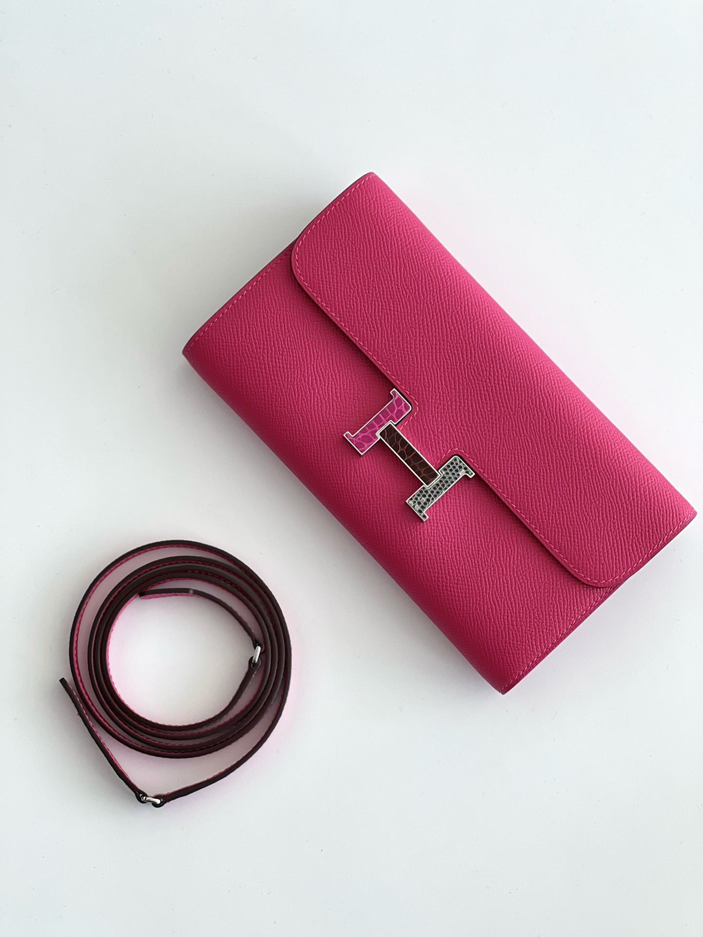Hermes Constance Crossbody & Shoulder Bags High Quality Replica
 Pink Calfskin Cowhide Epsom H0199198