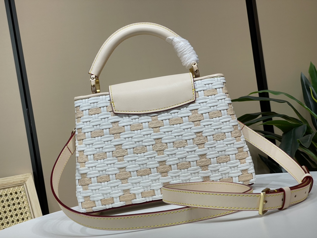Louis Vuitton 24 rare pairs of LV Capucines bb number M23083 M48865 hand-woven embossed calfskin