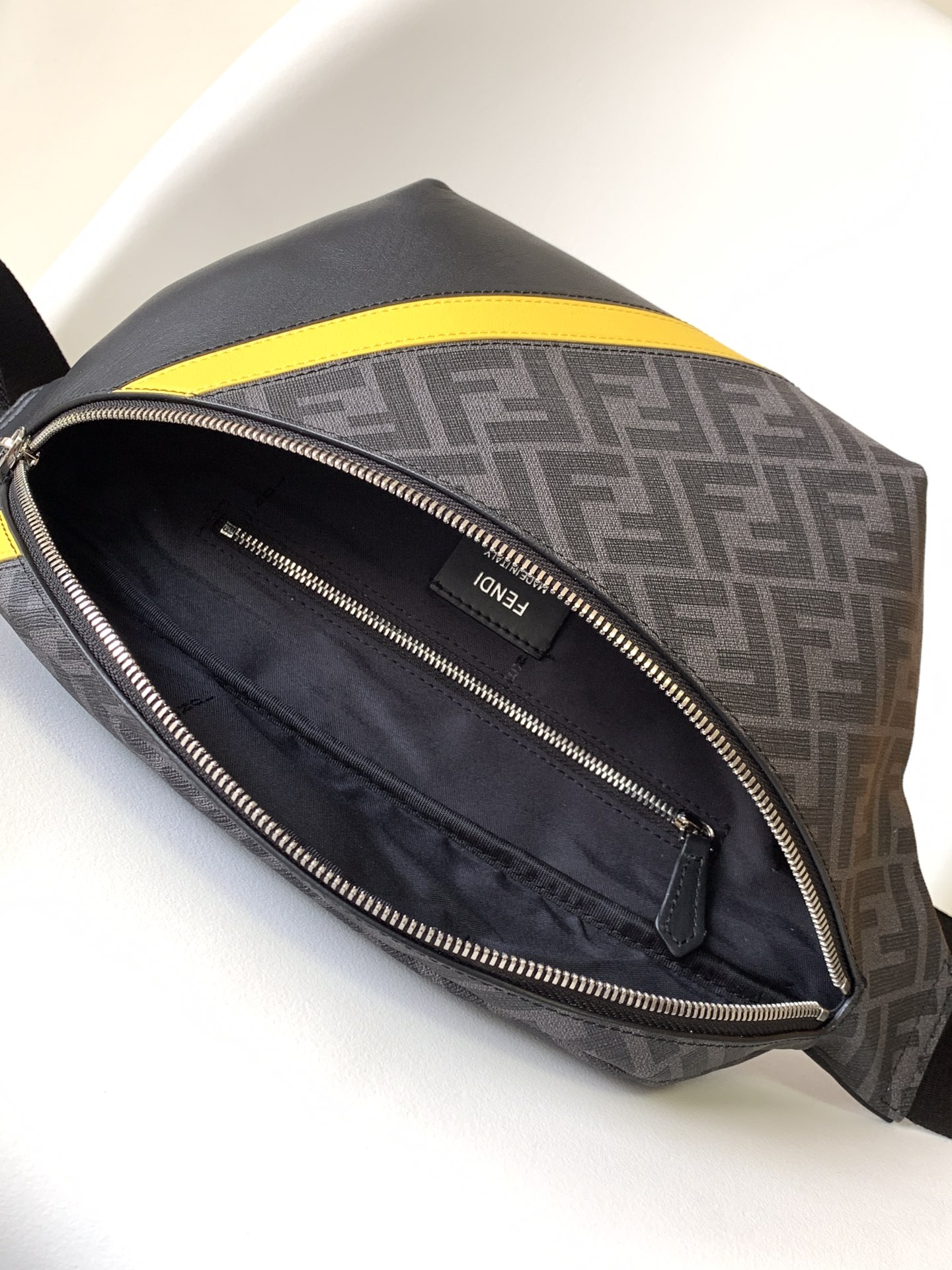 Fendi Black/Gray FF crossbody