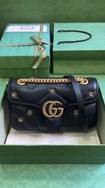 Gucci Marmont Crossbody & Shoulder Bags Black Chains