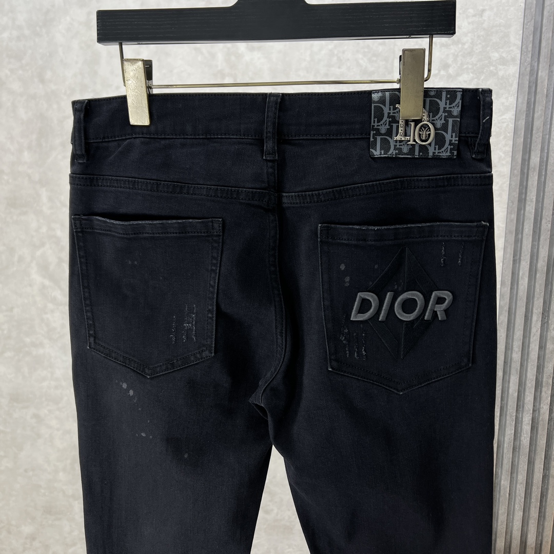 Dior迪奥高端定制24原单牛仔裤柜台同步发售原版定制复刻客供五金辅料原单品质进口牛仔面料重工洗水做工走