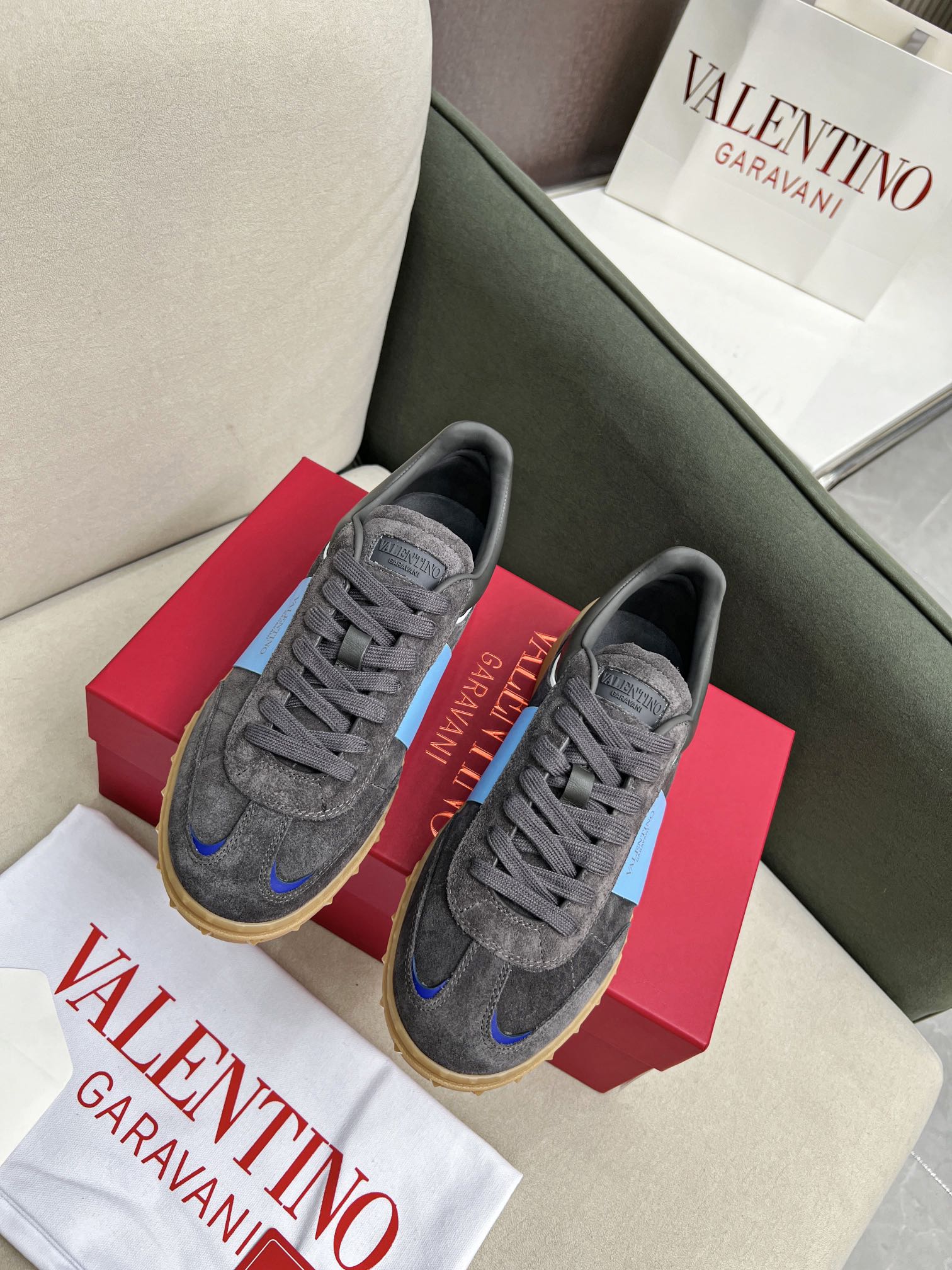 Valentino Sapatos Tênis Venda designer de luxo online
 Pele vitelo Couro vaca Borracha Calças moletom