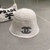 Chanel Hats Bucket Hat Black Pink White Knitting Fall/Winter Collection