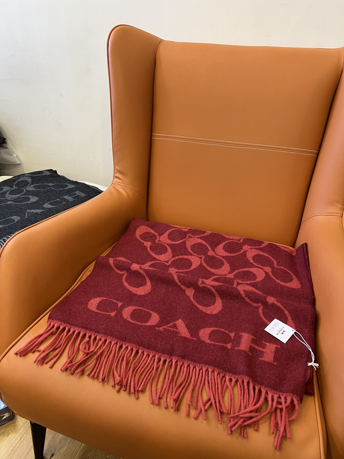 Coach, red scarf. Red in life! Everyone needs one.
