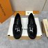 Louis Vuitton Shoes Loafers Plain Toe Black Sewing Cowhide Genuine Leather Rubber Chains P325500