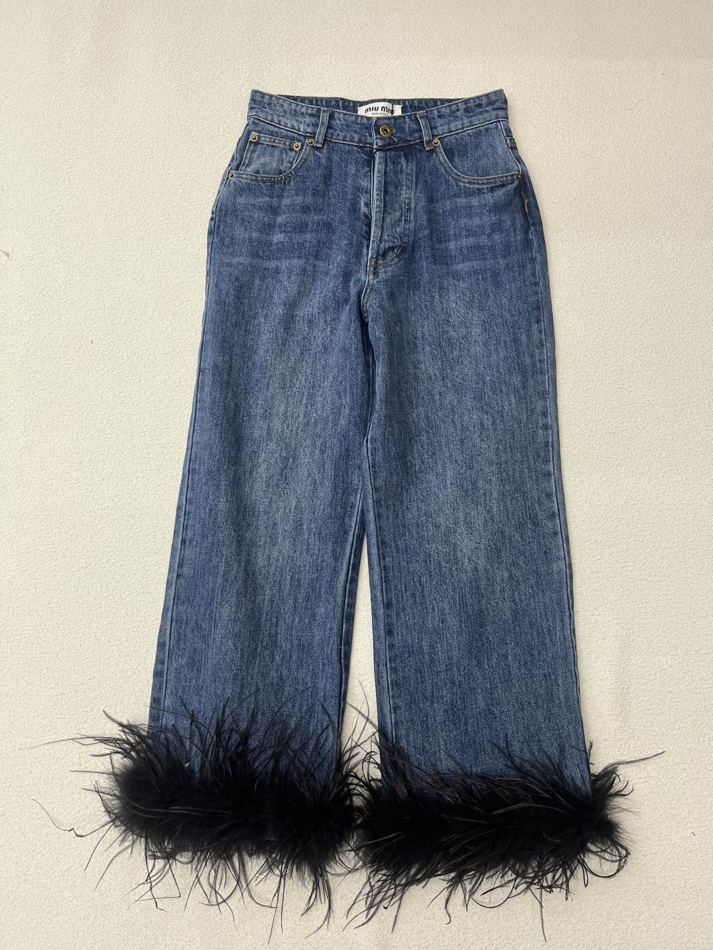 MiuMiu Clothing Jeans Blue Splicing Denim