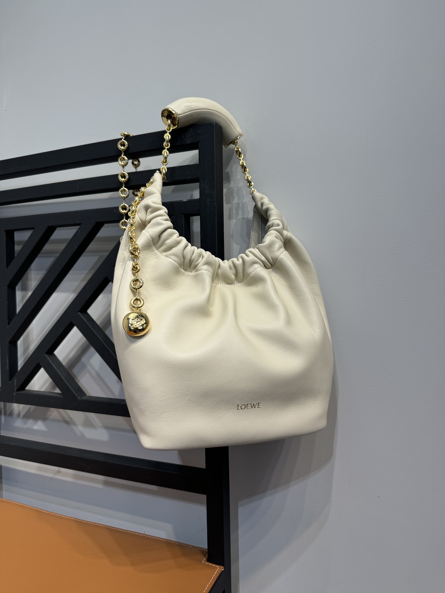 LOEWE Squeeze Bag in Nappa Lambskin with Donut Chain, Small Size 2 i1701952388 3699 0