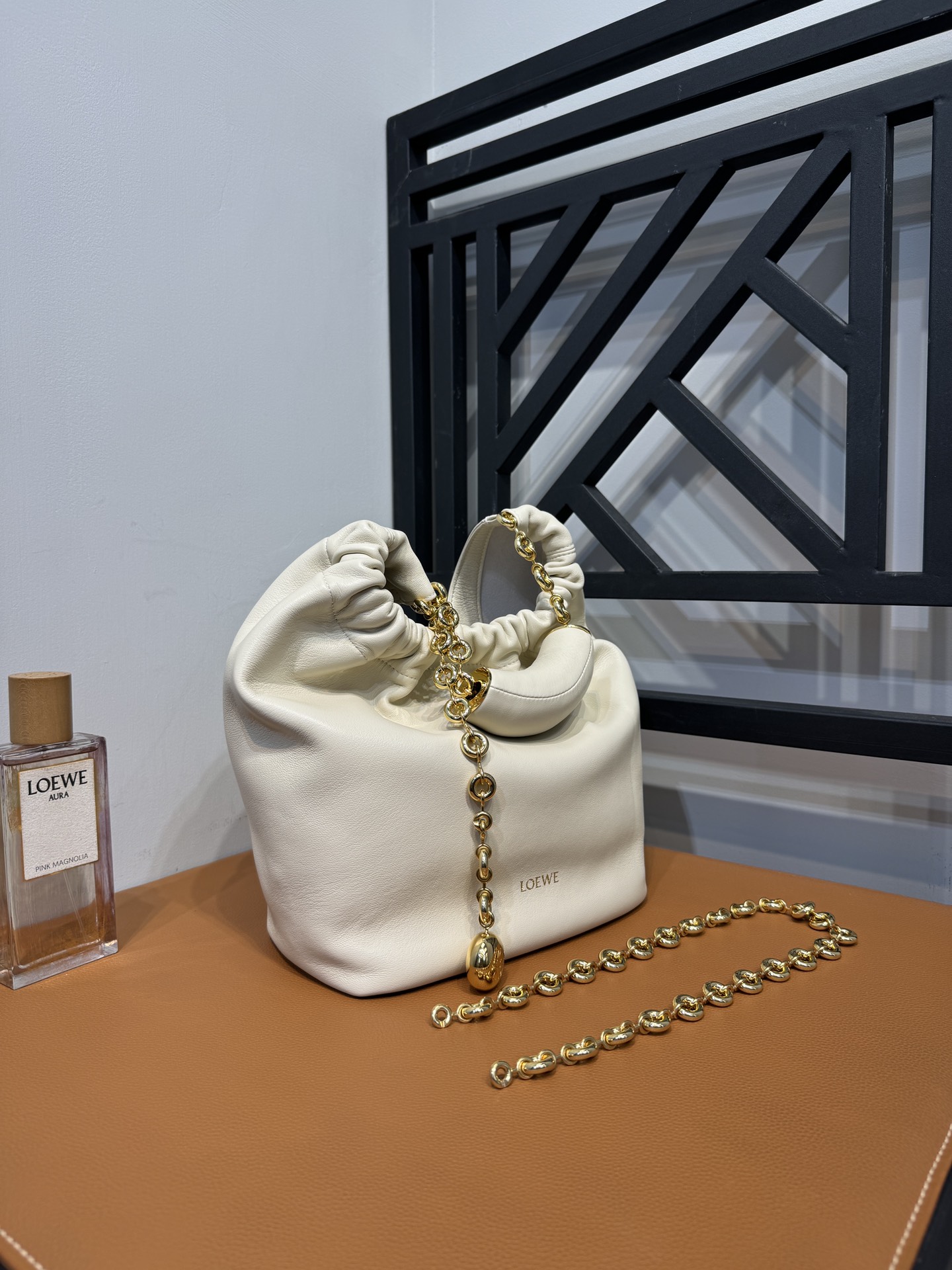LOEWE Squeeze Bag in Nappa Lambskin with Donut Chain, Small Size 4 i1701952388 4885 1