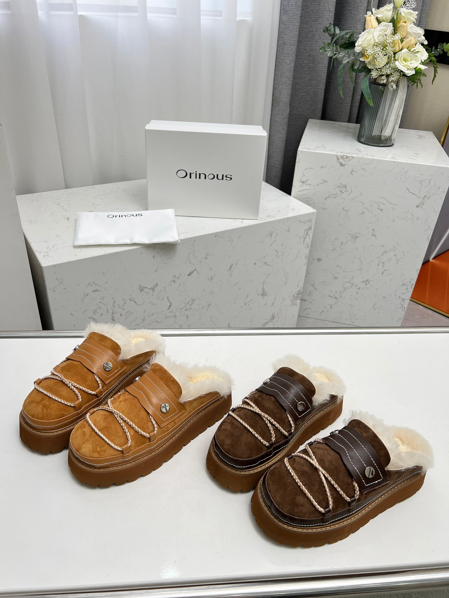 NO:616229,Orinous | Exclusive hot style, a must-buy furry shoe with both good looks and strength in winter, cold protection and warmth, good looks online, sheepskin leather fabric with full wool lining, wool insole to give you warmth in winter, original molded old metal bell [love], 4cm thick sole 35-39, half-slip snow boots, boots, sheep19860909Orinous | 独家爆款  冬天必入手的一款颜值与实力并存的毛毛鞋,防寒保暖,颜值在线,羊猄皮面料贴全羊毛内里,羊毛鞋垫 给你冬日温暖原版开模旧金属铃铛[爱心],4cm厚底 35-39,半拖雪地靴,boots,sheep,Women's Shoes