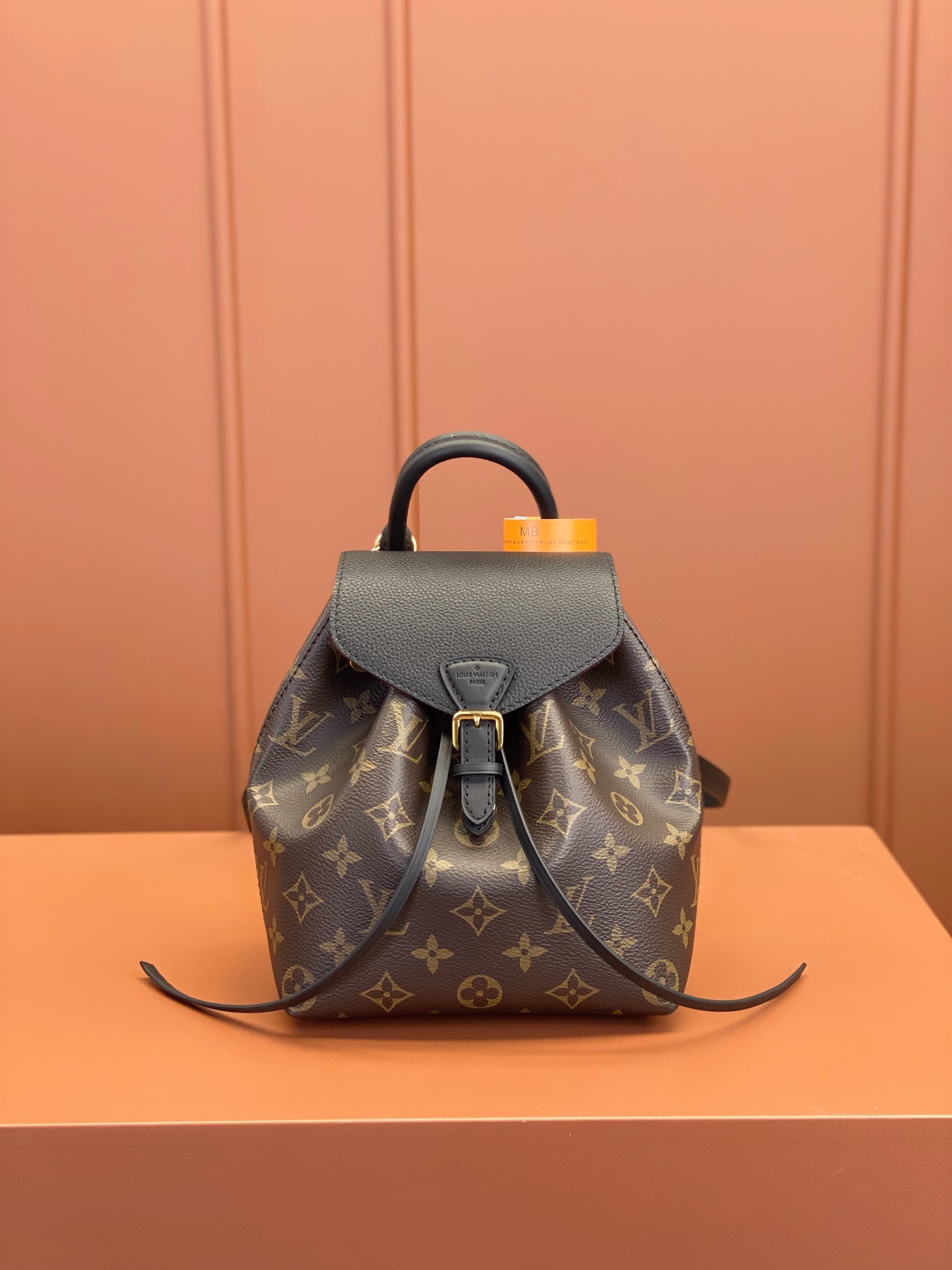 Louis Vuitton LV Montsouris sacs Sac À Dos Noir Tout en acier M45516