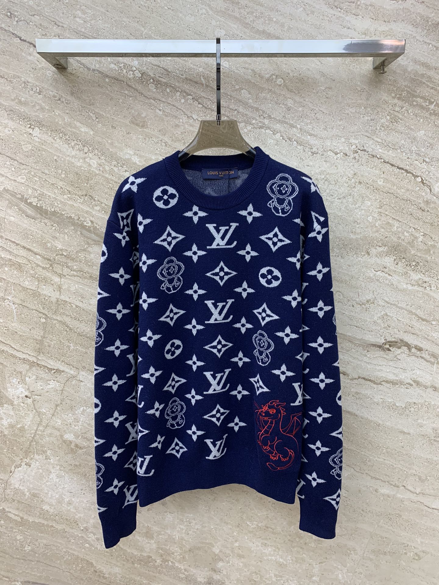 Louis Vuitton Clothing Knit Sweater Sweatshirts Unisex Knitting Spring Collection