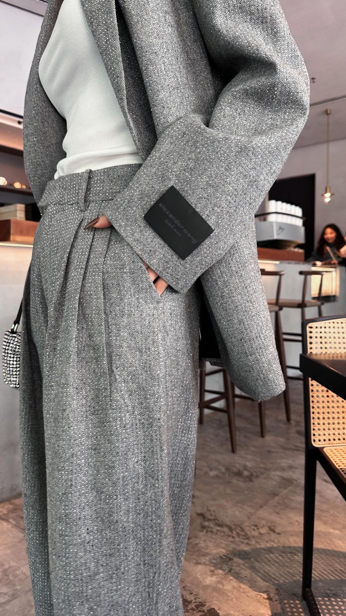 P——外套790Alexander wang｜75羊毛🦙面料，毛感十足不扎身，整身重工水晶烫钻工艺，爆闪