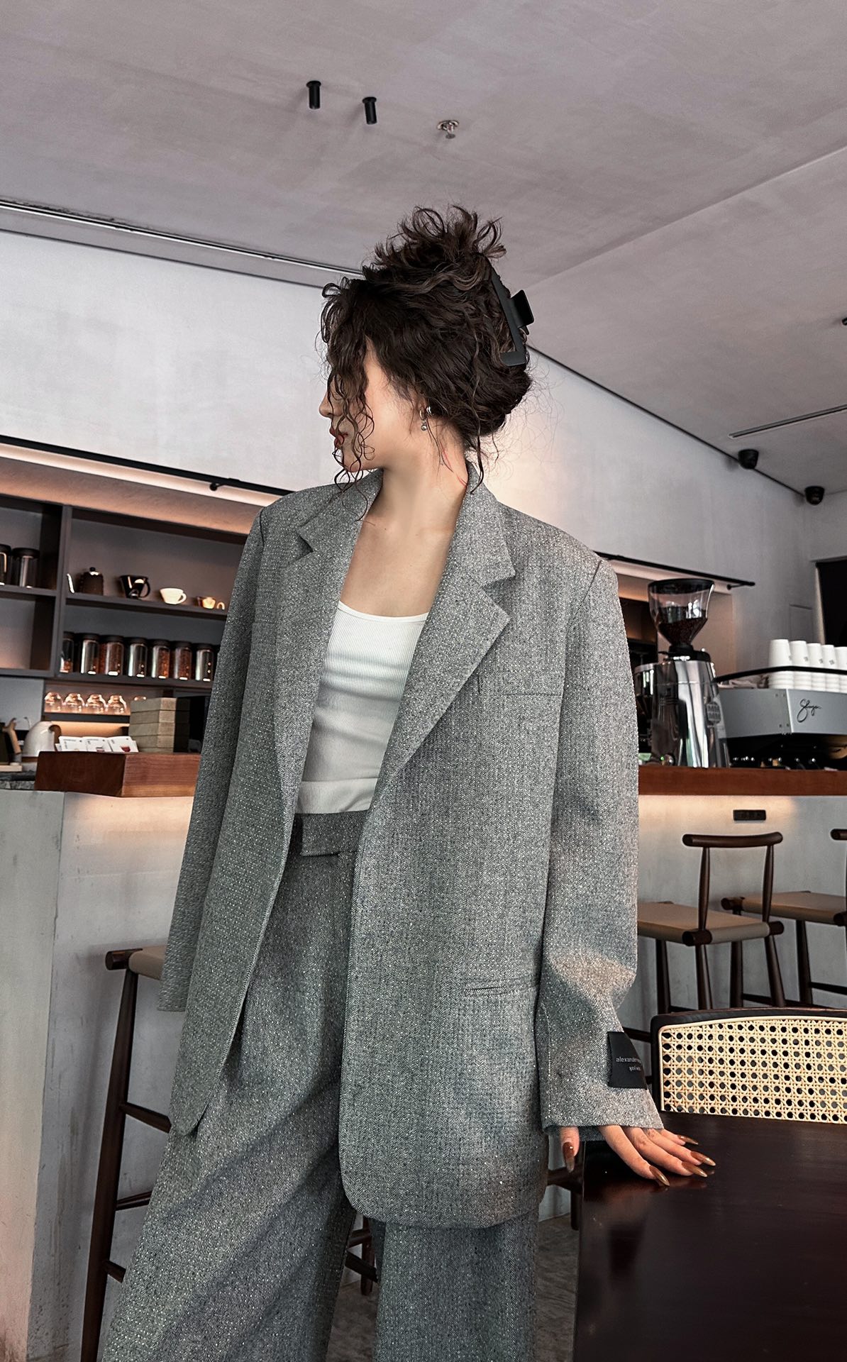 P——外套790Alexander wang｜75羊毛🦙面料，毛感十足不扎身，整身重工水晶烫钻工艺，爆闪