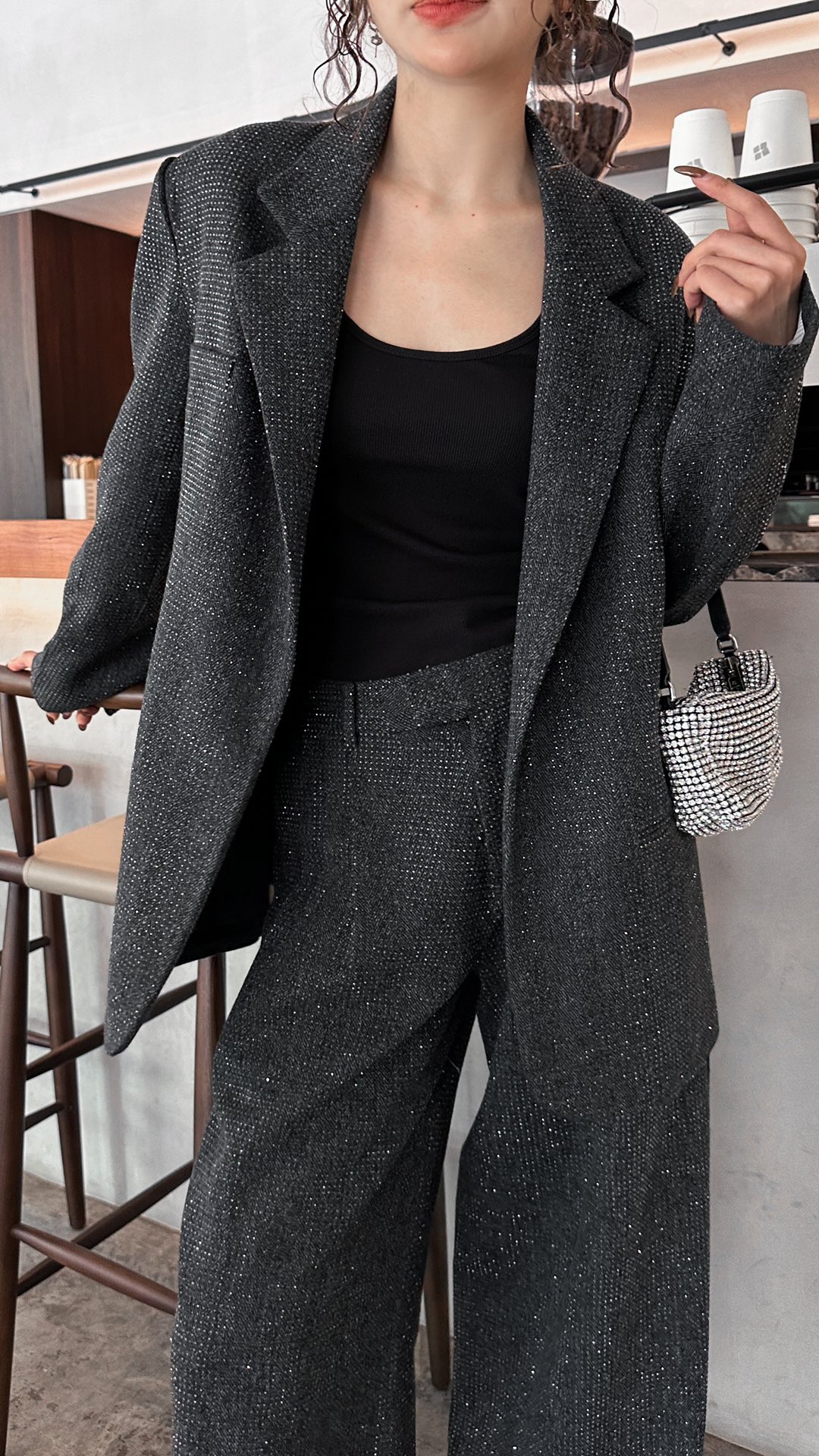 P——外套790 Alexander wang｜75羊毛🦙面料，毛感十足不扎身，整身重工水晶烫钻工艺，爆