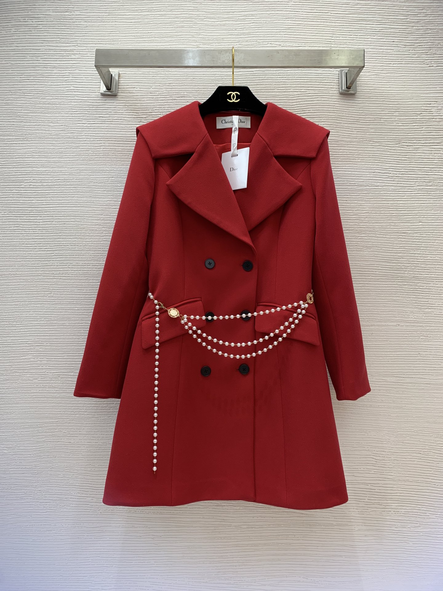 Dior Clothing Coats & Jackets Black Red Fall/Winter Collection Fashion