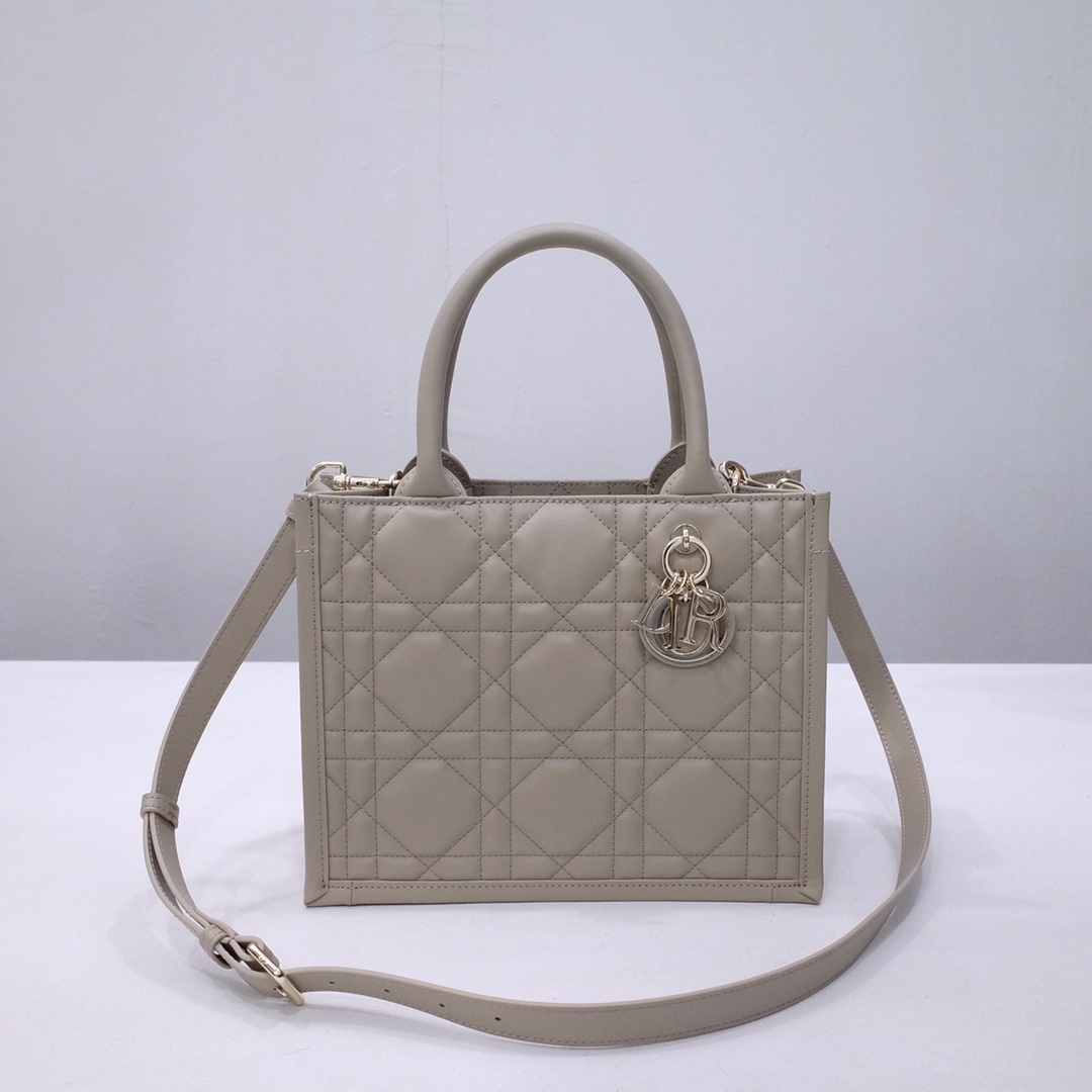 Replica Shop
 Dior Handbags Tote Bags Beige Cowhide Fall/Winter Collection