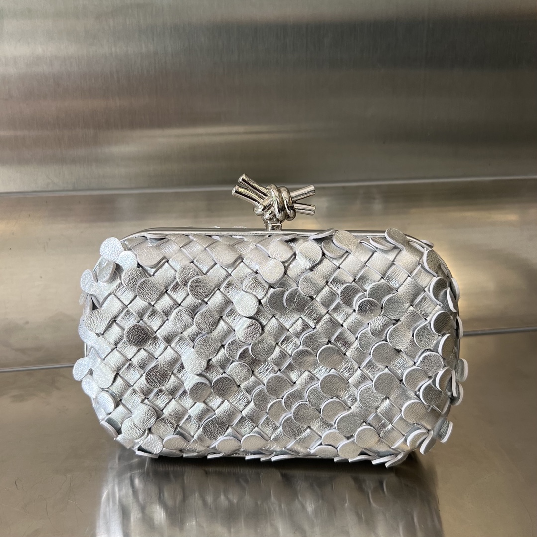 Bottega Veneta Lambskin Petal Woven Evening Bag