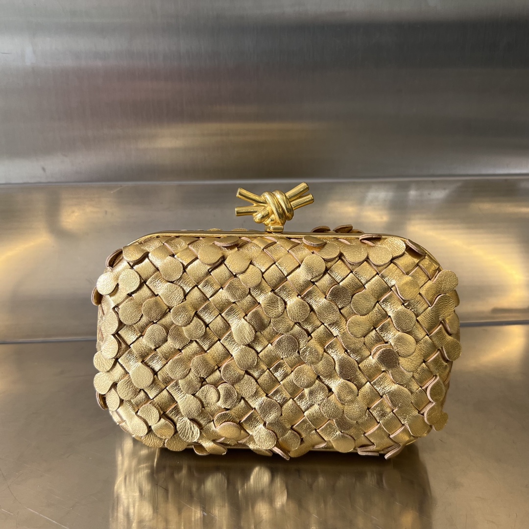 Bottega Veneta Lambskin Petal Woven Evening Bag
