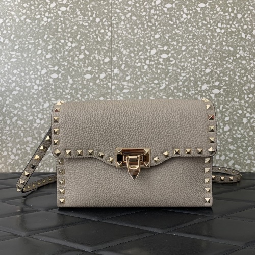 Valentino Garavani Rockstud Small Crossbody Bag in Gray Leather 1 Valentino Garavani Rockstud Small Crossbody Bag in Gray Leather