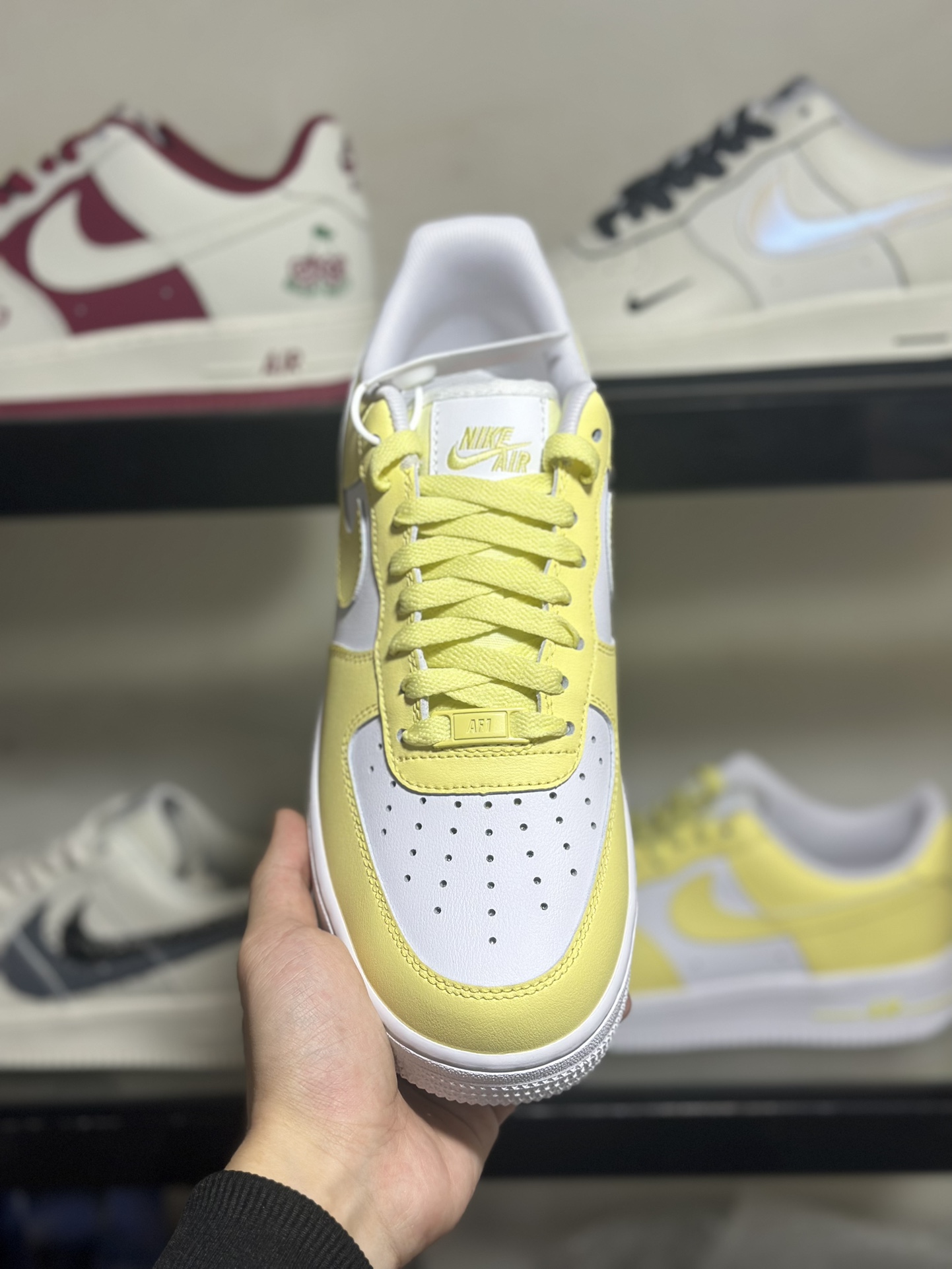 NikeAirForce1LowWP白柠檬黄空军一号低帮运动休闲板鞋原楦头原纸板打造纯正空军版型专注外贸