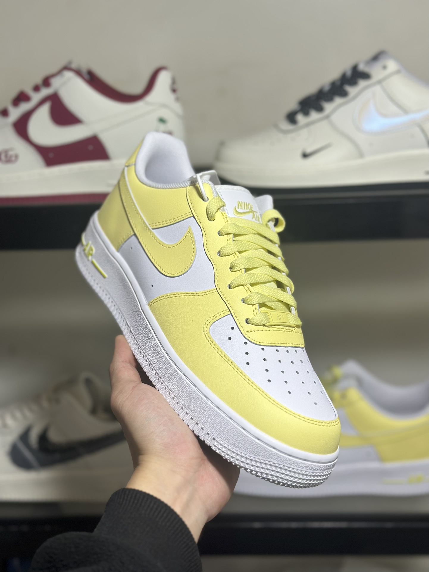 NikeAirForce1LowWP白柠檬黄空军一号低帮运动休闲板鞋原楦头原纸板打造纯正空军版型专注外贸