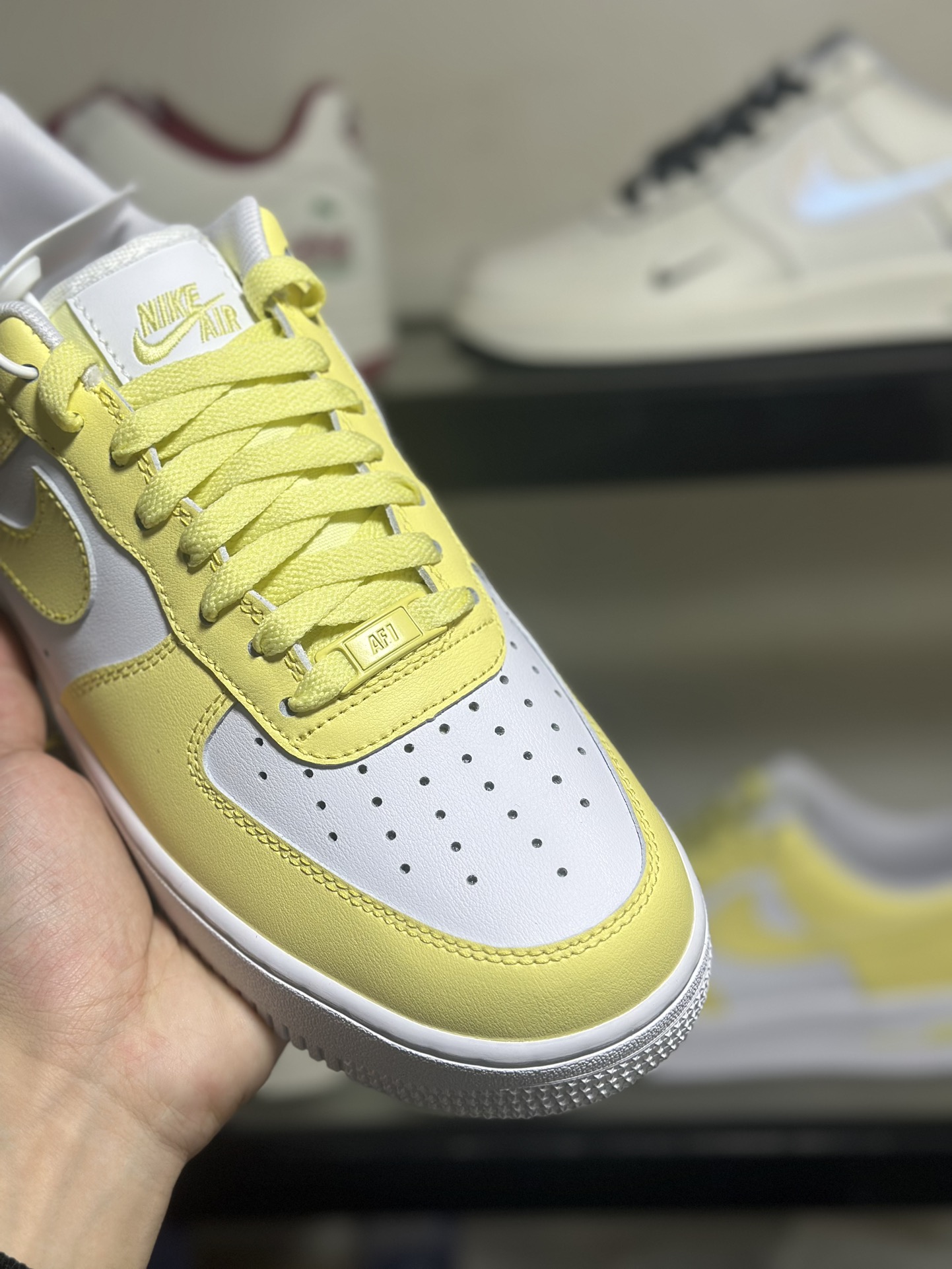 NikeAirForce1LowWP白柠檬黄空军一号低帮运动休闲板鞋原楦头原纸板打造纯正空军版型专注外贸