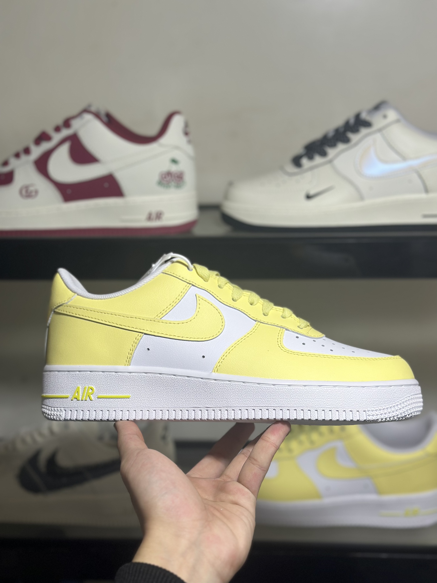 NikeAirForce1LowWP白柠檬黄空军一号低帮运动休闲板鞋原楦头原纸板打造纯正空军版型专注外贸