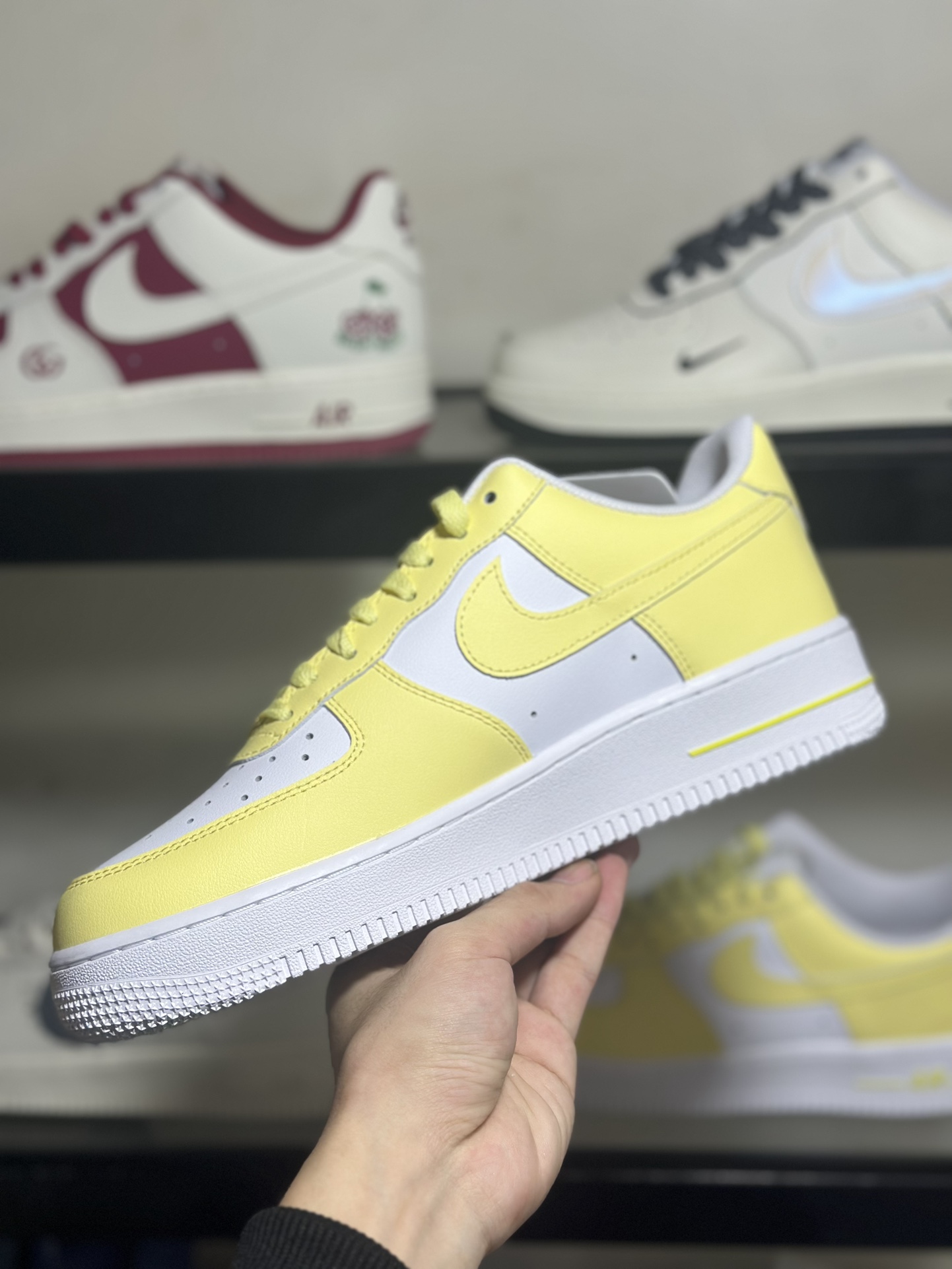 NikeAirForce1LowWP白柠檬黄空军一号低帮运动休闲板鞋原楦头原纸板打造纯正空军版型专注外贸