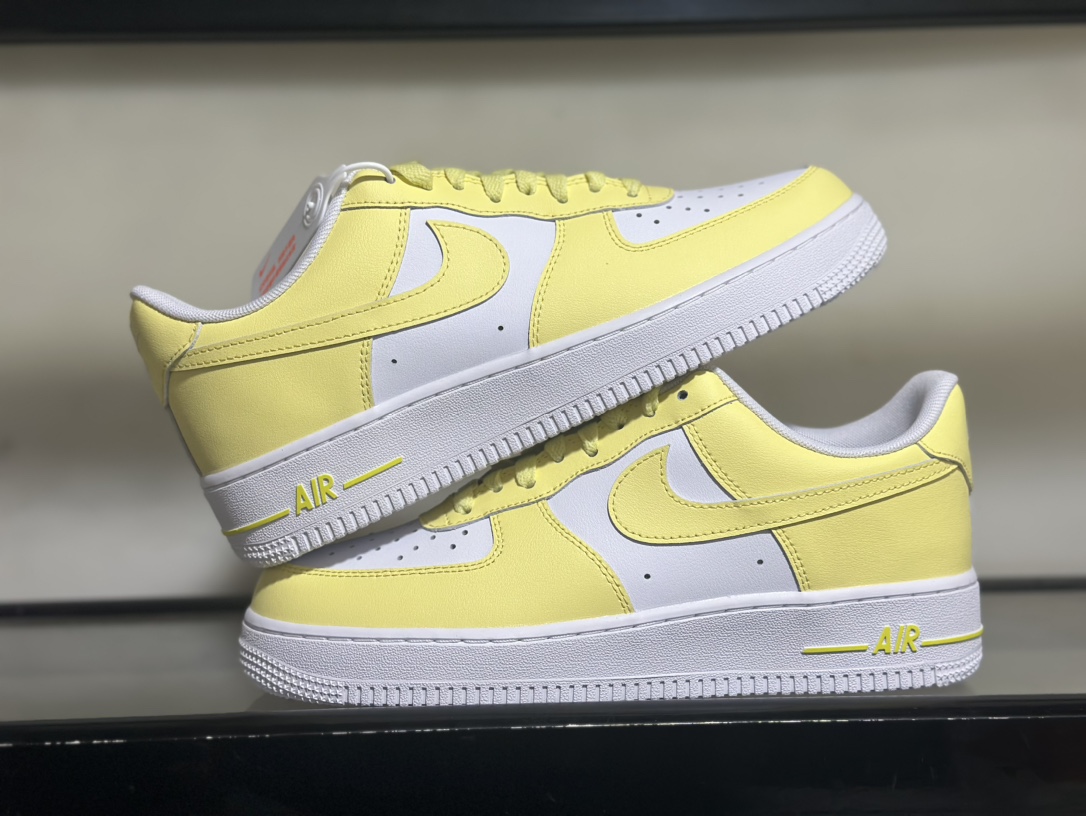 NikeAirForce1LowWP白柠檬黄空军一号低帮运动休闲板鞋原楦头原纸板打造纯正空军版型专注外贸