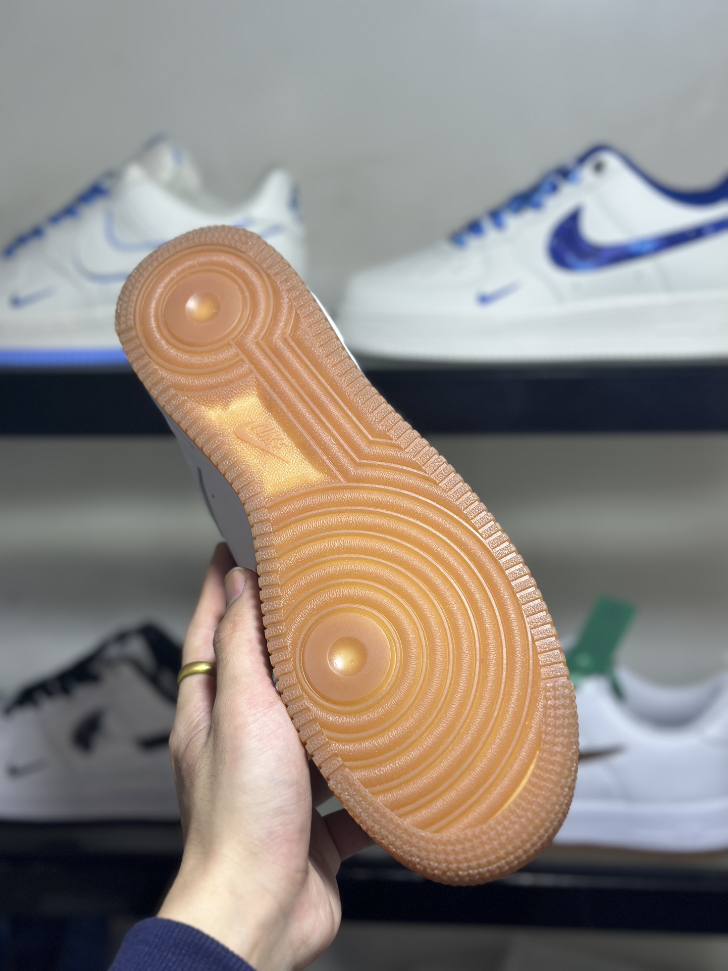 纯原级别NikeAirForce1Low卡其棕果冻勾空军一号低帮运动休闲板鞋原厂冲刀皮料切割干净无任何毛