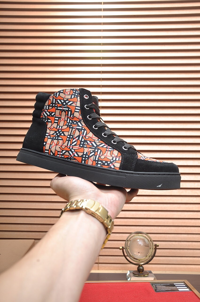💶 【Burberry】 Zapatillas bajas clásicas ｜ Piel de vaca importada con tela a cuadros clásica ｜ Forro de piel d…