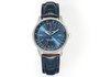 Breitling Watch Blue Silver White Set With Diamonds Women Cowhide Steel Material 2824 Movement Strap