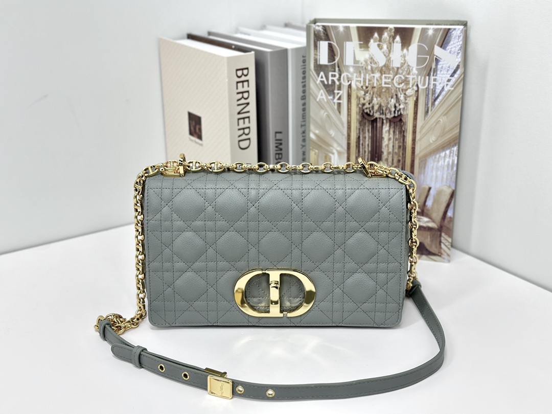 Buy Best High-Quality
 Dior Caro Bags Handbags Grey Cowhide