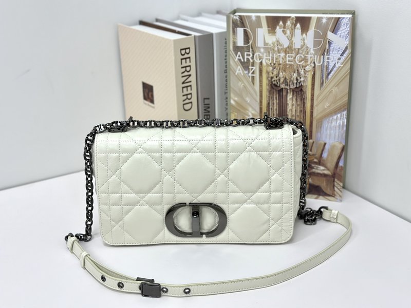 Online Sale Dior Caro Bags Handbags White Cowhide