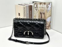 Dior Caro Bags Handbags Black Cowhide