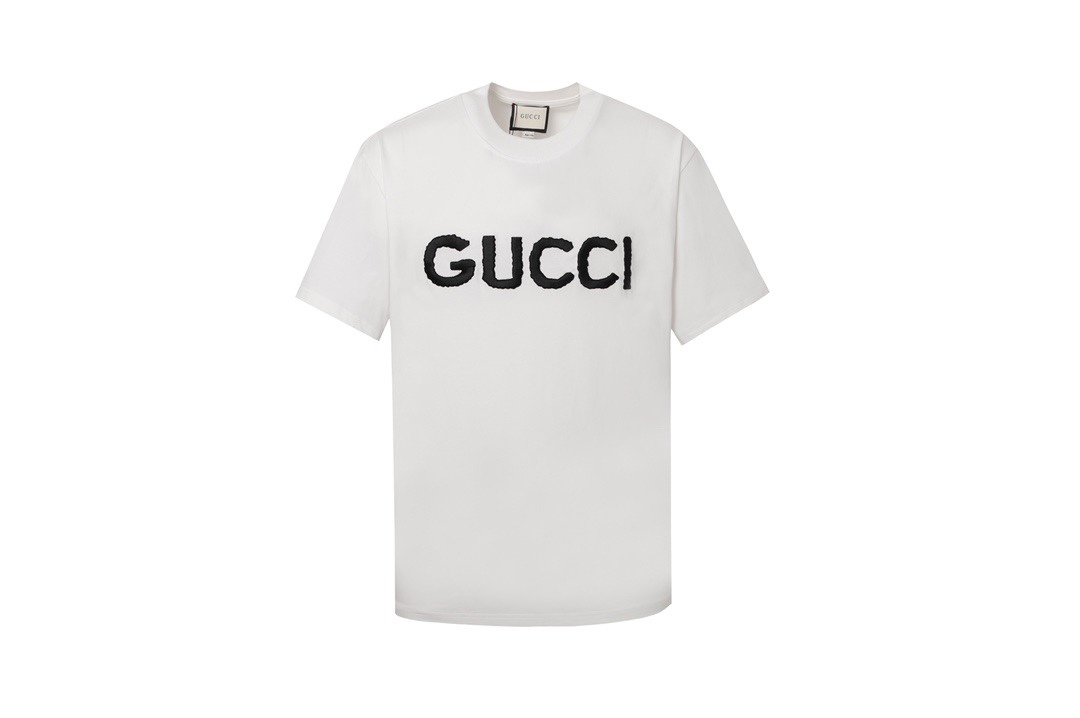 Gucci Online
 Kleding T-Shirt Zwart Roze Wit Borduurwerk Unisex Katoen