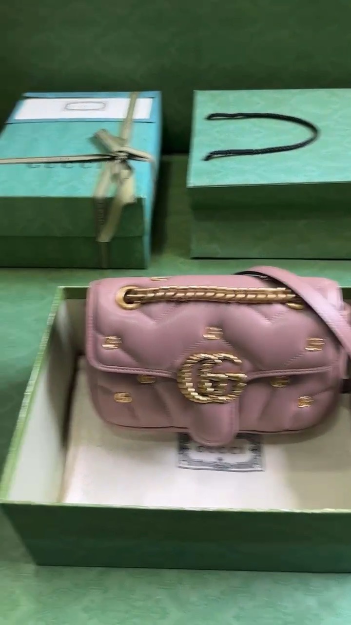 Counter Quality
 Gucci Marmont Crossbody & Shoulder Bags Replicas Buy Special
 Pink Chains