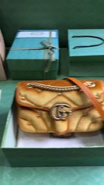 Gucci Marmont Crossbody & Shoulder Bags Yellow Velvet Chains