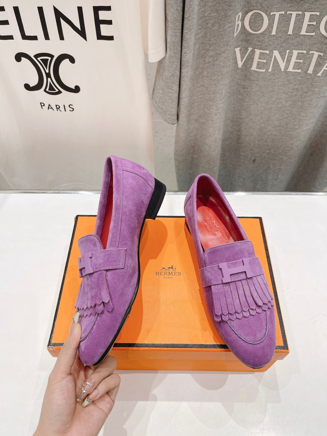 高版本出厂 🆕Herme…s fw24 new arrival～H家新款kelly扣乐福鞋鞋型很好看，见