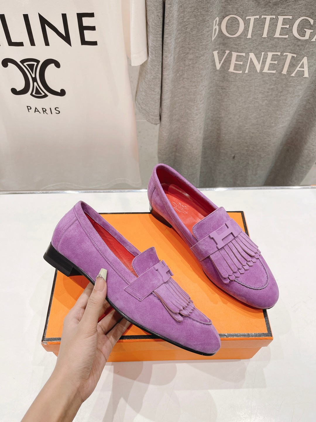 高版本出厂 🆕Herme…s fw24 new arrival～H家新款kelly扣乐福鞋鞋型很好看，见