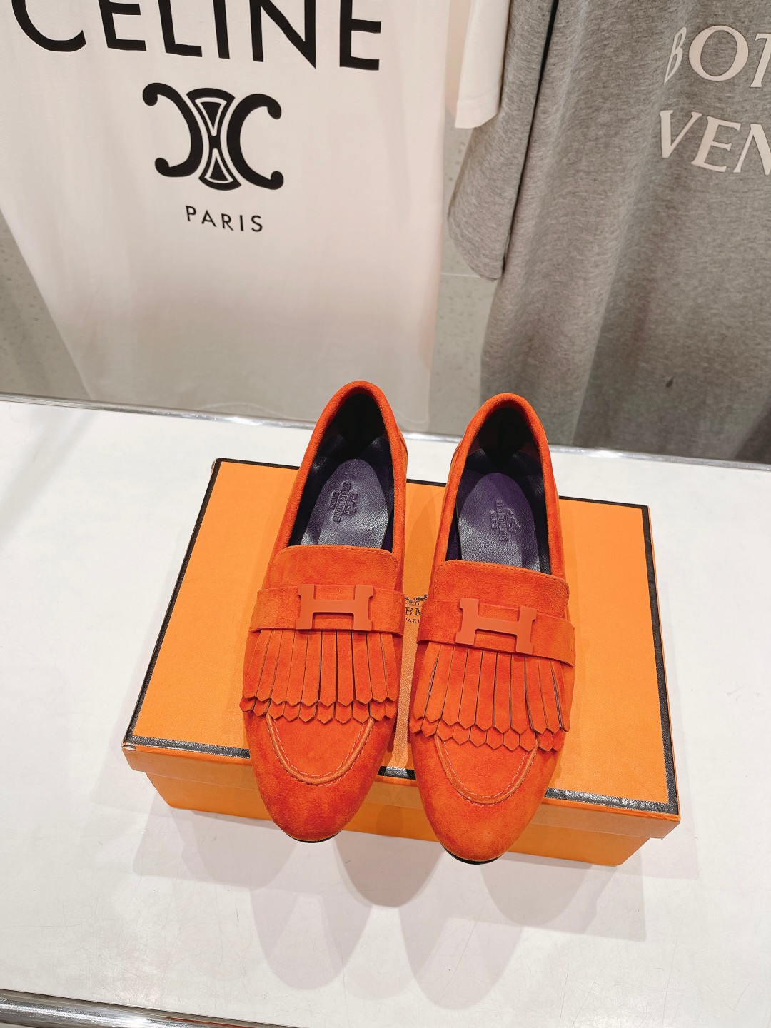 高版本出厂 🆕Herme…s fw24 new arrival～H家新款kelly扣乐福鞋鞋型很好看，见