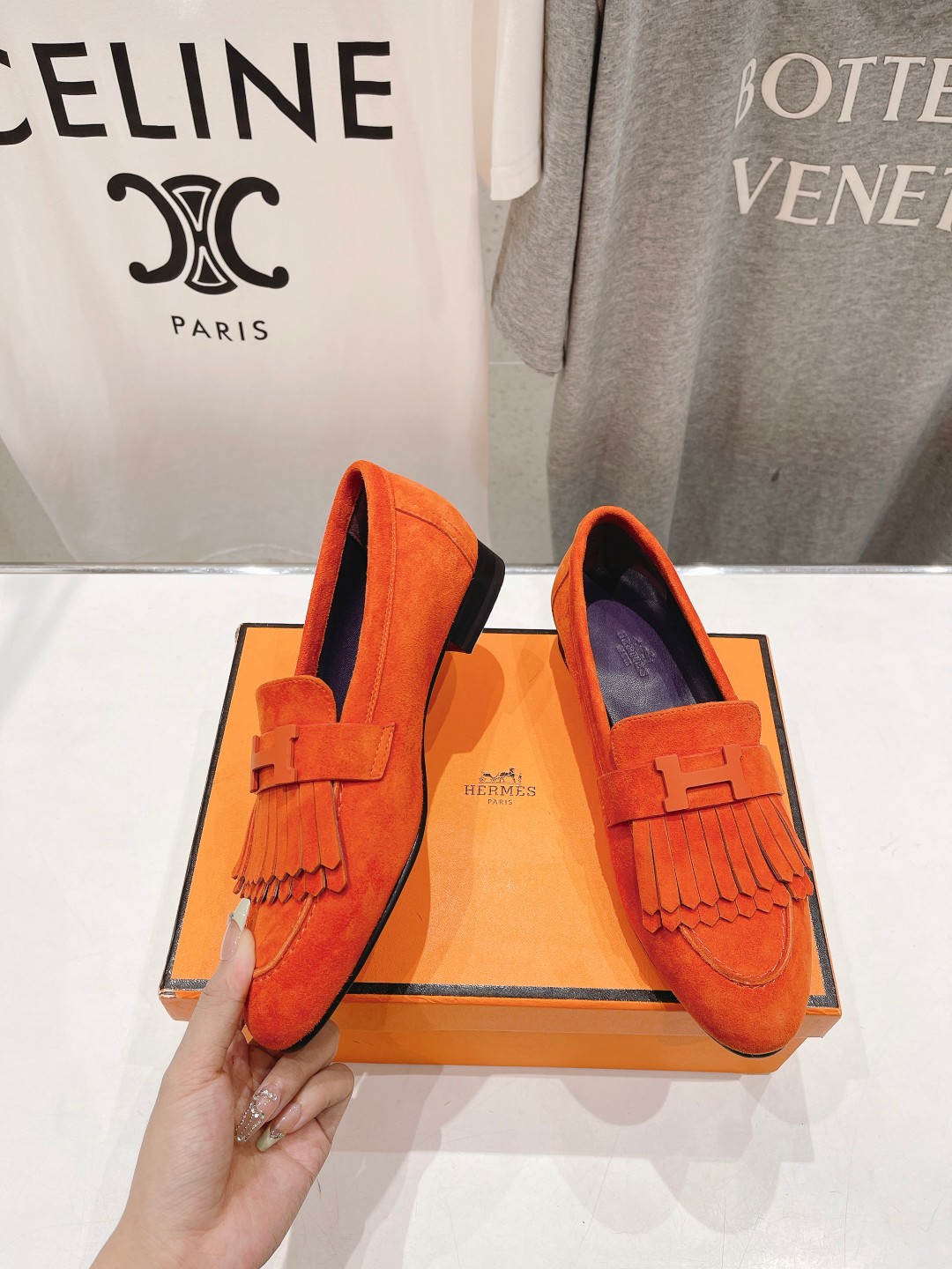 高版本出厂 🆕Herme…s fw24 new arrival～H家新款kelly扣乐福鞋鞋型很好看，见