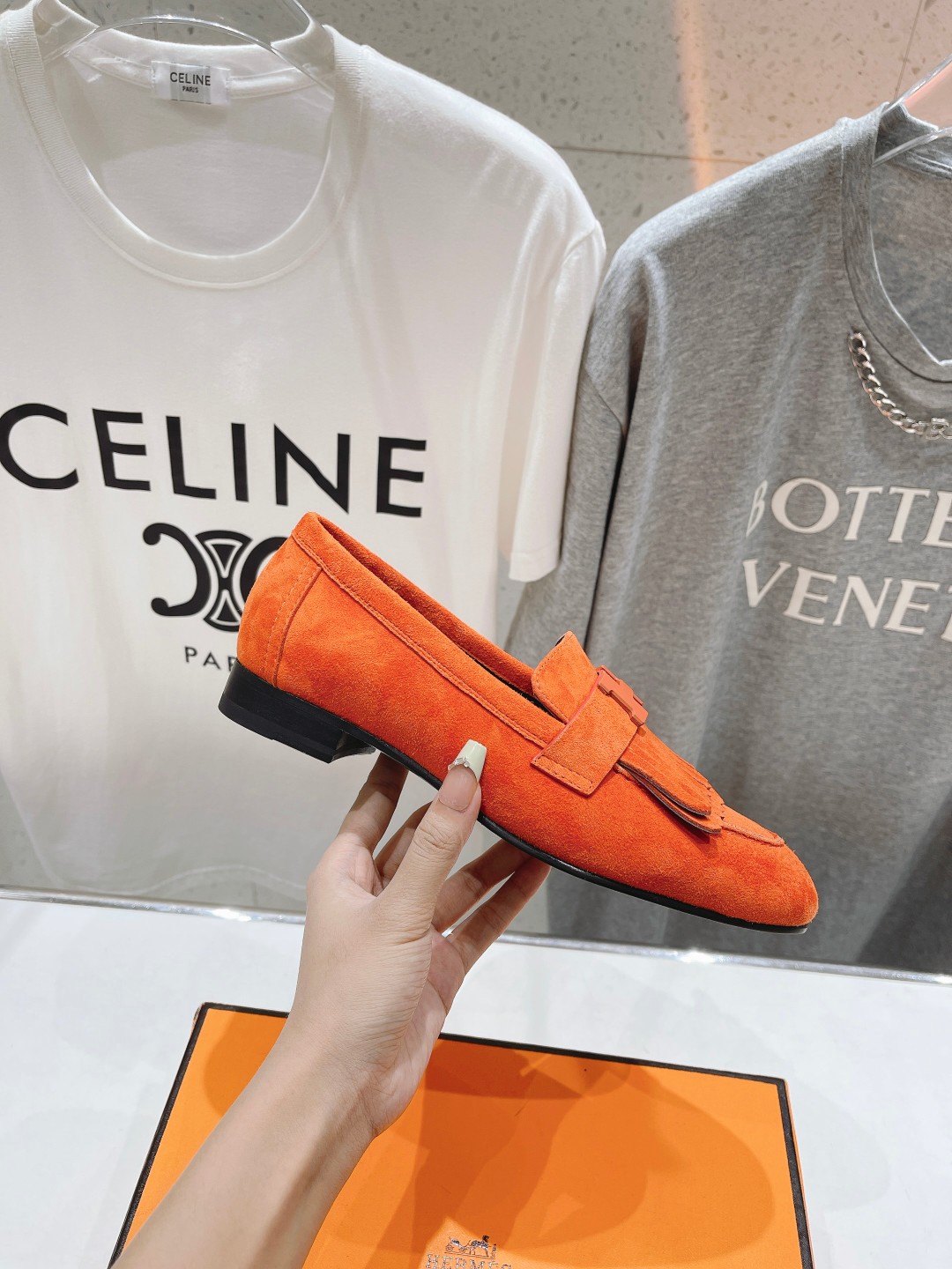 高版本出厂 🆕Herme…s fw24 new arrival～H家新款kelly扣乐福鞋鞋型很好看，见