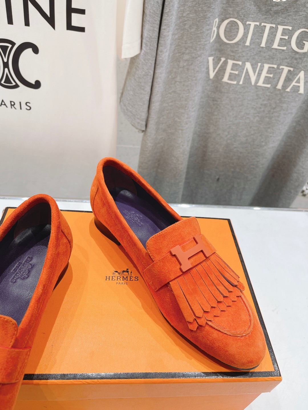 高版本出厂 🆕Herme…s fw24 new arrival～H家新款kelly扣乐福鞋鞋型很好看，见