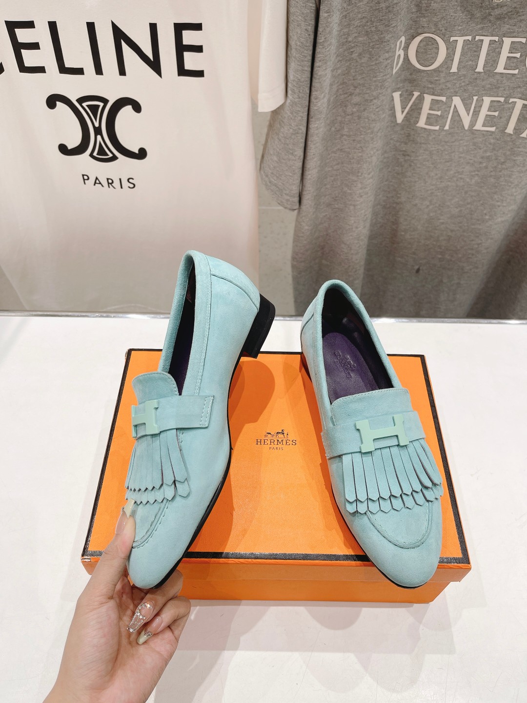 高版本出厂 🆕Herme…s fw24 new arrival～H家新款kelly扣乐福鞋鞋型很好看，见